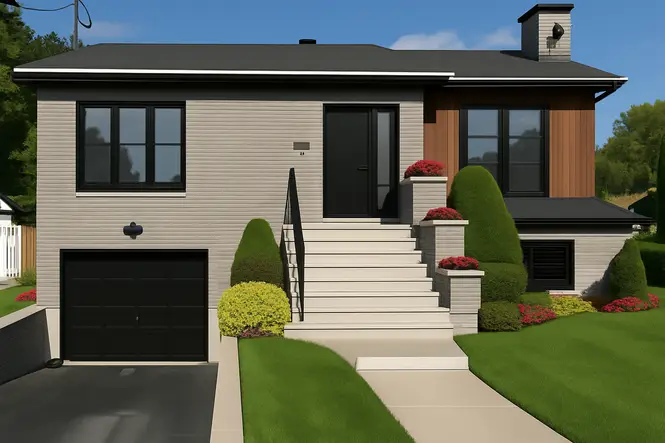 Façade de maison après transformation IA